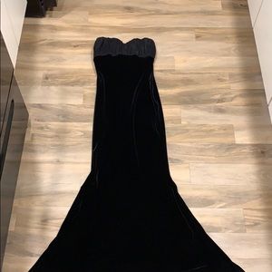 Vintage Black velvet mermaid dress